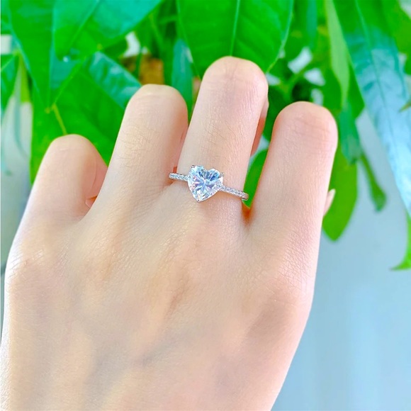 🌟Romantic Heart Shaped Sterling Silver Ring - Picture 5 of 5